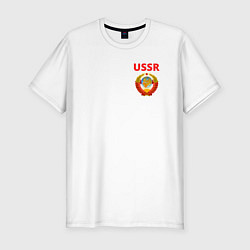 Футболка slim-fit USSR логотип, цвет: белый