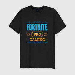 Футболка slim-fit Игра Fortnite pro gaming, цвет: черный