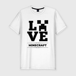 Футболка slim-fit Minecraft love classic, цвет: белый