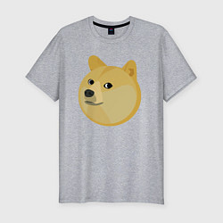 Мужская slim-футболка Пухленький Пёс Доге