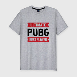 Футболка slim-fit PUBG: Ultimate Best Player, цвет: меланж