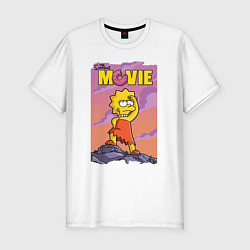 Мужская slim-футболка Lisa Simpson смотрит в даль - movie