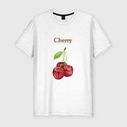 Мужская slim-футболка Cherry вишня