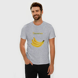 Футболка slim-fit Bananas, бананы, цвет: меланж — фото 2