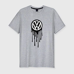 Футболка slim-fit Volkswagen - art logo, цвет: меланж