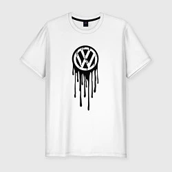 Футболка slim-fit Volkswagen - art logo, цвет: белый