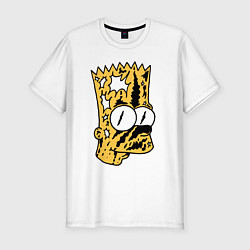 Мужская slim-футболка Потрёпанный чумазый Барт Симпсон