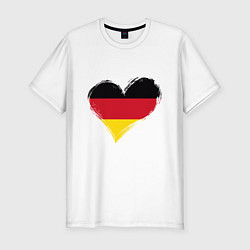 Футболка slim-fit Сердце - Германия, цвет: белый