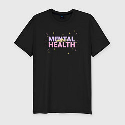 Футболка slim-fit Mental health, цвет: черный
