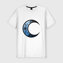 Мужская slim-футболка Убывающая луна