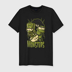 Мужская slim-футболка The Simpsons - the monsters!