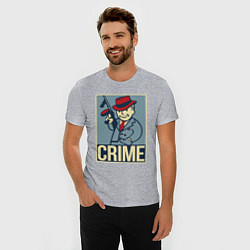 Футболка slim-fit Vault crime boy, цвет: меланж — фото 2