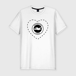 Мужская slim-футболка Лого Brighton в сердечке