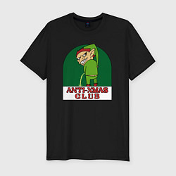 Мужская slim-футболка Anti christmas club