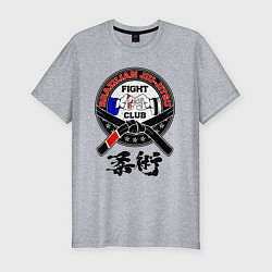 Мужская slim-футболка Jiujitsu brazilian fight club