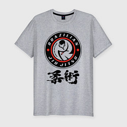 Мужская slim-футболка Brazilian fight club Jiu jitsu fighter
