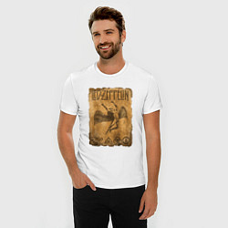 Футболка slim-fit Led zeppelin swan song logo, цвет: белый — фото 2