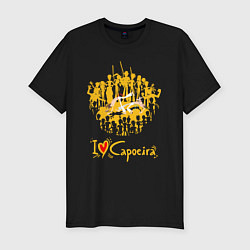 Футболка slim-fit I love Capoeira Night, цвет: черный