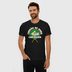 Футболка slim-fit Capoeira - Cordao de ouro flag of Brazil, цвет: черный — фото 2
