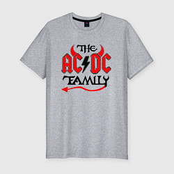 Мужская slim-футболка The ac dc family - Rock