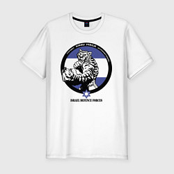 Мужская slim-футболка Krav-maga tiger emblem