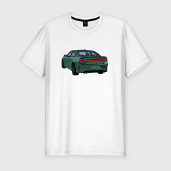 Мужская slim-футболка Dodge Charger SRT American Car