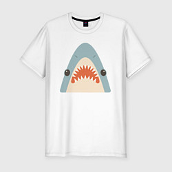 Мужская slim-футболка Милая маленькая акула