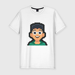 Мужская slim-футболка Pixel boy