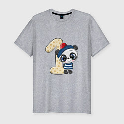 Мужская slim-футболка Baby Panda