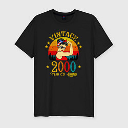 Мужская slim-футболка Винтаж 2000 год легенды