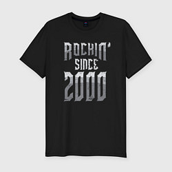 Мужская slim-футболка Рок с 2000 года