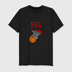 Мужская slim-футболка Basketball - NBA logo