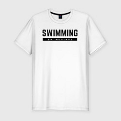 Мужская slim-футболка Любитель плавания