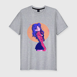 Футболка slim-fit Misato Katsuragi Evangelion, цвет: меланж