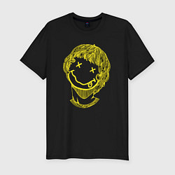 Мужская slim-футболка Funny smiley face