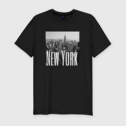 Мужская slim-футболка New York city in picture