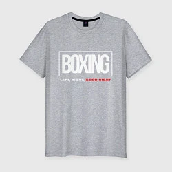 Мужская slim-футболка Boxing good night