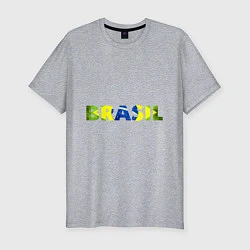 Мужская slim-футболка BRASIL 2014