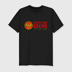 Мужская slim-футболка Lets get boxing