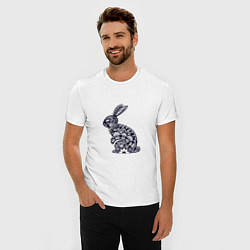 Футболка slim-fit Black-White Rabbit, цвет: белый — фото 2