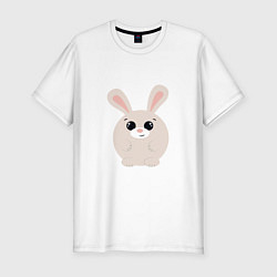 Мужская slim-футболка Круглый Кролик