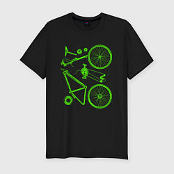 Мужская slim-футболка Детали велосипеда