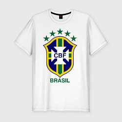 Футболка slim-fit Brasil CBF, цвет: белый