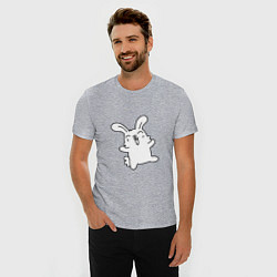 Футболка slim-fit Happy Bunny, цвет: меланж — фото 2
