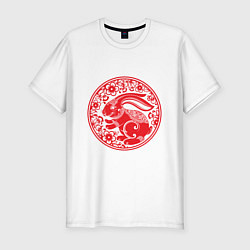 Мужская slim-футболка Китайский кролик