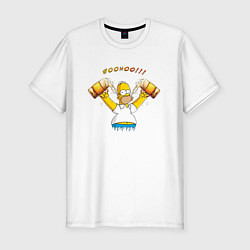 Футболка slim-fit Homer & Beer, цвет: белый