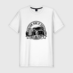 Мужская slim-футболка Custom rod & Garage - Rock and Race