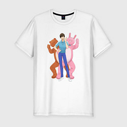 Футболка slim-fit Урамити Омота - Двуличный братик, цвет: белый