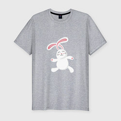 Мужская slim-футболка Happy - Bunny