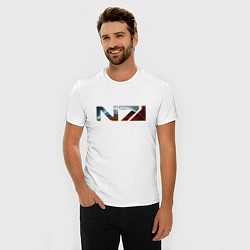 Футболка slim-fit Mass Effect N7 -Shooter, цвет: белый — фото 2